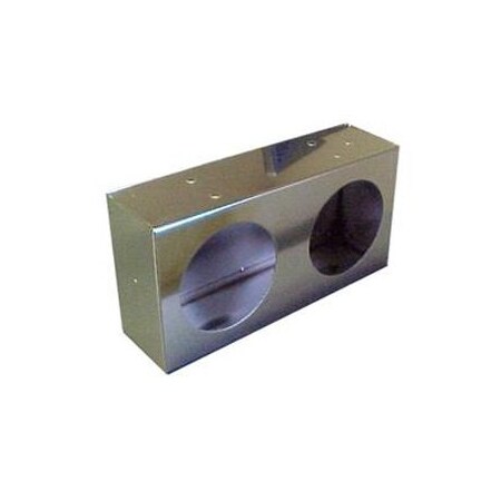 Race Sport 4In Triple Round Polished Stainless Steel Truck Light Box W/ Knockouts RS-503-3SS